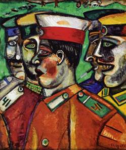marc chagall soldiers painting